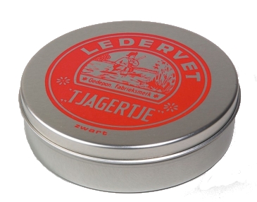 Blik à 150 gram ledervet zwart