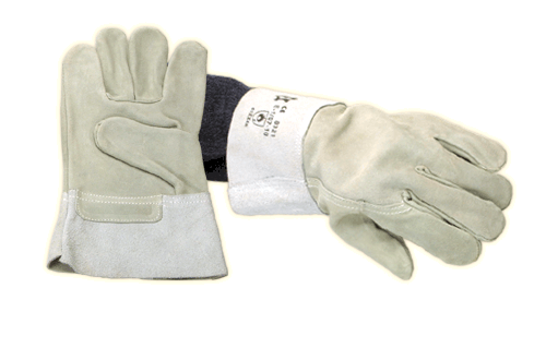Lashandschoen splitleder 8 cm kap